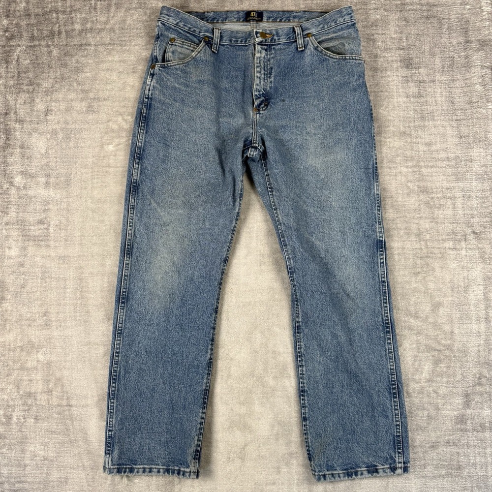 Vintage Wrangler Jeans Mens 36x30 Blue Denim 47MWZ Regular Fit Cowboy Cut Y2k
